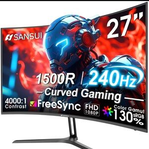 Sansui 27" Curved Gaming Monitor